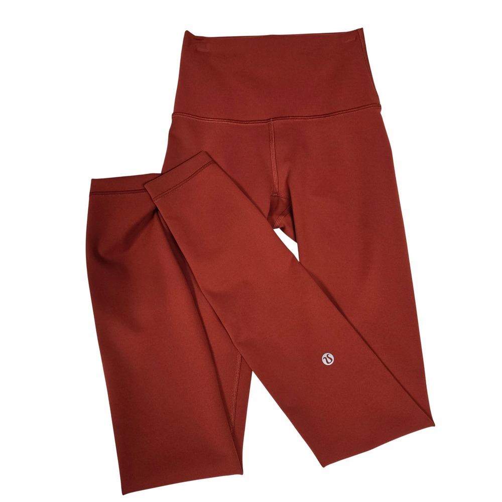 Lululemon Wunder Train High-Rise Tight 28" Everlux Terracotta Red Size 0